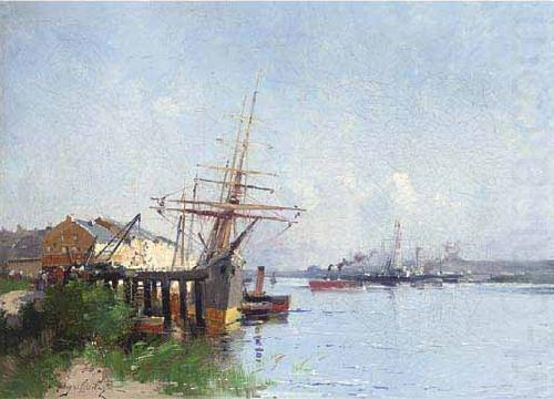 Eugene Galien-Laloue Harbour scene china oil painting image